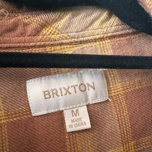 Brixton Brown and Yellow Flannel Shirt